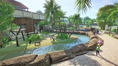 Crocodile Habitat, Zoo Decor, Elephant Habitat, Zoo Boo, Zoo Games, Zoo Map, Zoo Project, Zoo Architecture, Zoo Park