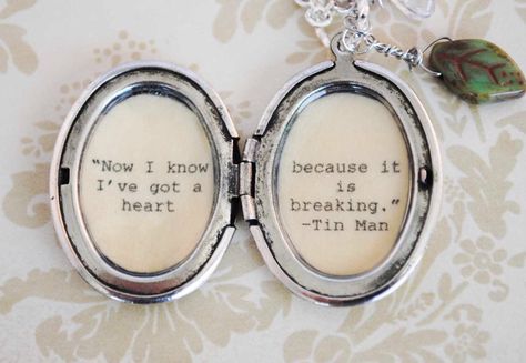 I very much want this Dark Portrait, Tin Man, Jewelry Quotes, My Funny Valentine, Beating Heart, Men Quotes, A Necklace, A Quote, Wizard Of Oz