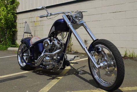 Hardcore Choppers 'Midnight Rendezvous'.    http://hardcorechoppers.com/category/custom-choppers/lifers/ Sportster Chopper Swingarm, The Horse Backstreet Choppers, West Coast Chopper, West Coast Choppers Tshirt, Coffin Tank Chopper, Custom Choppers, Custom Harleys, Bike Ride, Chopper