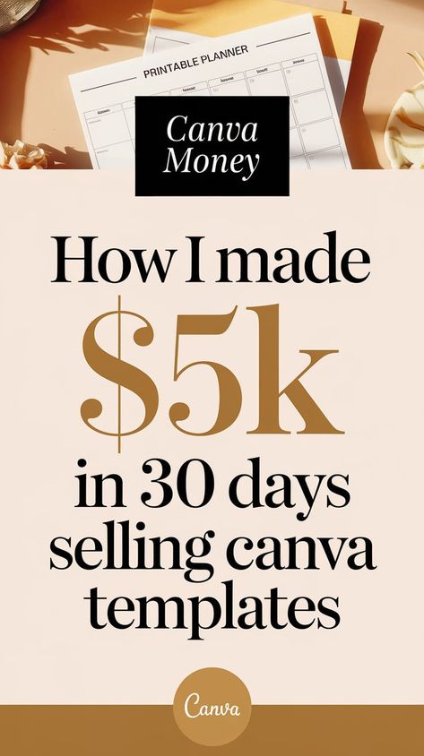 Learn how to create and sell digital products on Etsy using Canva! This guide will teach you how to start your Etsy business by designing and selling Canva templates and printables for extra income. Selling Canva Templates, Sell Canva Templates, Starting An Etsy Business, Canva Tutorials, Small Business Growth, Digital Products To Sell, Canvas Learning, Canva Tips, Side Income