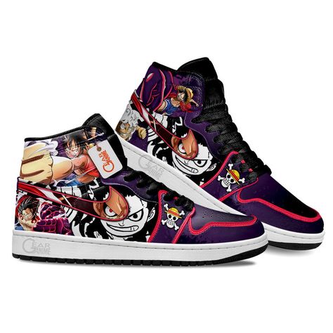 Monkey D Luffy Anime Air Jordan Sneakers Custom One Piece Shoes Check more at https://smakertee.com/product/monkey-d-luffy-anime-air-jordan-sneakers-custom-one-piece-shoes/ Birthday Anime, Luffy Gear 4, Luffy Anime, Anime Custom, One Piece Monkey D Luffy, Vegan Design, One Piece Shirt, Gear 4, Anime Shoes