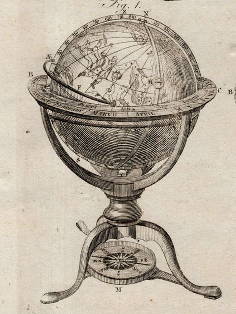 "TITLE : GEOGRAPHY - CELESTIAL & TERRESTRIAL GLOBES ORIGIN : Edinburgh, UK DATE : 1771 TECHNIQUE : engraving MEASUREMENT : paper is approx. 8.25 x 10.25\" CONDITION : this is an original antique print - as such there may be varying signs of aging... so please look at the photos carefully - the first photo shows the entire print - convo me for additional photos AUTHENTICITY : all prints are guaranteed to be a original ANTIQUE - over 100 years old VINTAGE - over 50 years old DOCUMENT of AUTHEN Vintage Globe Drawing, Globe Astetic, Globe Aesthetic, Social Geography, Archaeology Aesthetic, Geography Poster, Sea Collage, Vintage Globe Aesthetic, Art Student Aesthetic