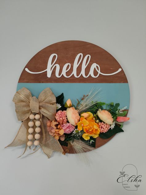 Round wooden door hangers