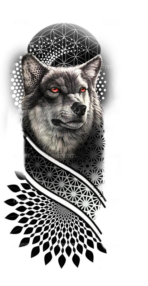 I will design a geometric and realism tattoo for you Geometric Realism Tattoo, Badger Tattoo, Geometric Wolf Tattoo, Geometric Tattoo Pattern, Tattoo Realism, Nightmare Before Christmas Tattoo, Geometric Wolf, Band Tattoo Designs, Bunny Tattoos