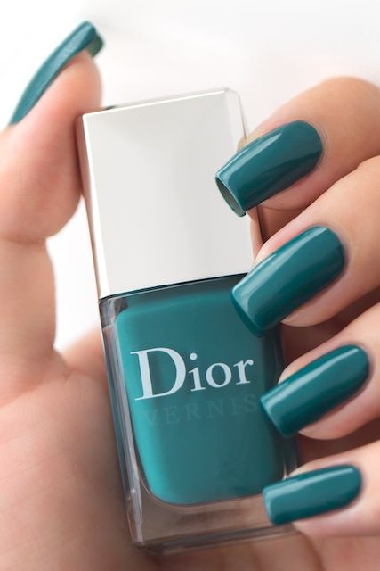 . Blue Gold Nails, Dior Nail Polish, Nail Paint Shades, Nails Collection, Creative Hair, Nail Colour, Glamorous Nails, Really Cute Nails, Nail Envy