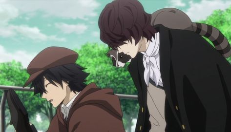 Ranpo And Poe, Bungou Stray Dogs Season 4, Edogawa Ranpo, Bunny And Bear, Brain Rot, Anime Screenshots, Edgar Allan Poe, Bongou Stray Dogs, Phone Themes