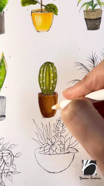 Baian Shahin Arts on Instagram: "And here is another cactus 🌵😄 Enough with these or do you want more ?! 😂❤️ . . . #sketch_collector #sketch_architectart #sketch_forum #sketchenow #sketch_architect #sketch_rus #sketchmarker #sketchwalker #interiorsketch #archisketcher #illustrach#markers #manual #rendering" Architect Sketch, Interior Sketch, Sketch Markers, Drawings Simple, Alcohol Markers, Marker Art, Art Drawings Simple, Markers, Cactus