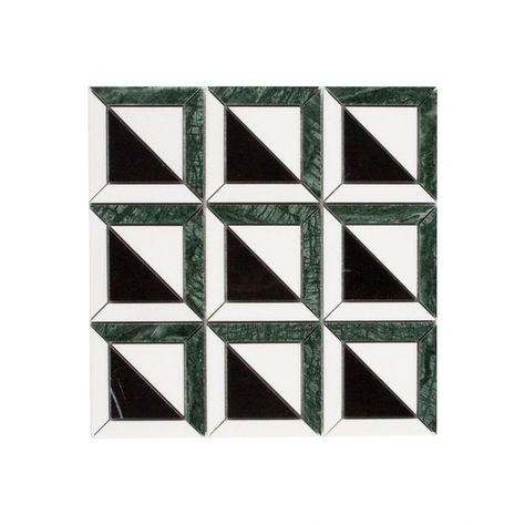 Garden Party - Rook Mosaic | Jeffrey Court | Showroom & Designer Collection White And Green Marble, Rock Mosaic, Jeffrey Court, Exterior Tiles, Mosaic Rocks, Party Rock, Before Midnight, Interior Floor, Modern Art Deco