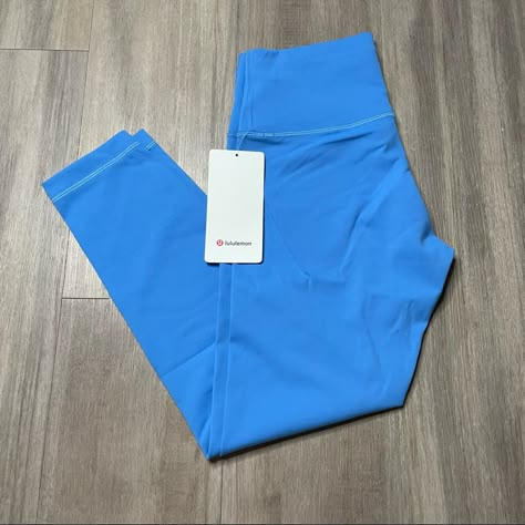 Lululemon Wunder Train High-Rise Tight 25" - Blue Nile / Size 8 Brand New Price Is Firm. No Offers Or Trades Blue Leggings Outfit, Lululemon Fits, Audition Outfit, Blue Lululemon Leggings, Preppy Lululemon, Room Clothes, Lulu Outfits, Maybelline Falsies, Circus Outfits