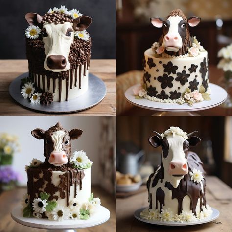 I Love Cows | Birthday cake ideas Cow Print Cakes, Cow Birthday Cake, I Love Cows, Cow Cupcakes, Cake For Birthday, Horse Birthday Cake, Cow Cakes, Birthday Cakes For Her, Cow Birthday