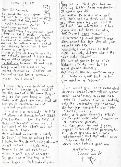 Morrissey Letters, The Smiths Morrissey, Pen Pal Letters, Pen Pal, Morrissey, Make You Cry, Three Words, Room Posters, Tell Her