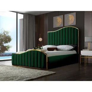 Reka Bentuk Bilik Tidur, Simple Bed Designs, Hiasan Bilik Tidur, Velvet Upholstered Bed, King Platform Bed, Wavy Design, Queen Platform Bed, Simple Bed, Velvet Bed