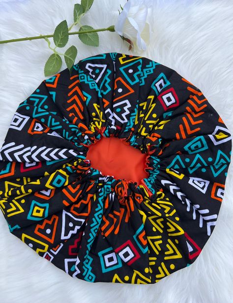 Ankara Bonnet, Ankara Accessories, Sleeping Bonnet, Sleeping Cap, Silk Bonnet, Black Couple Art, Bonnet Cap, Hair Business, Satin Hands