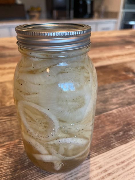 Pickled Sweet Onions Recipe, Top Of The River Pickled Onions Recipe, Pickled Onions White, Pickled White Onions Recipe, Pickled White Onions, Spices Shelf, Pickled Onions Recipe, Pickled Things, Pickle Onions Recipe