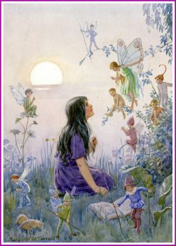 Margaret Tarrant - Fairy Secrets  (35 pieces - mini Jigidi jigsaw puzzle) Margaret Tarrant, Fairy Illustration, Arthur Rackham, Cicely Mary Barker, Vintage Fairies, Illustration Vintage, Graphic Design Print, Fairy Art, Fairy Land