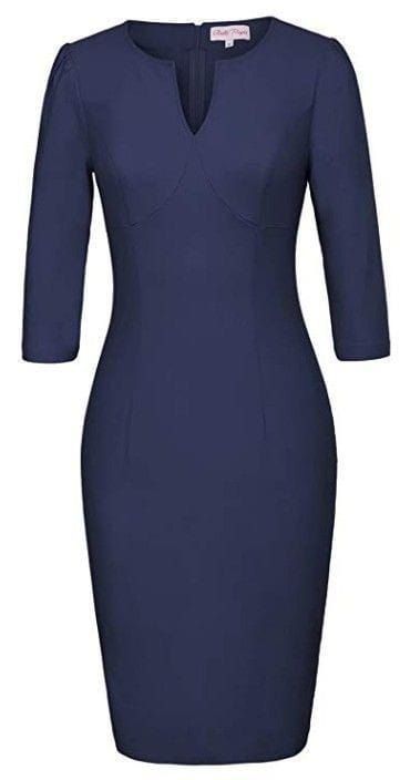 Black Women Dress, Corporate Dress, Office Dresses For Women, Stylish Work Attire, Classy Dress Outfits, Vintage Office, Classy Work Outfits, Dress Navy Blue, Uk Clothing