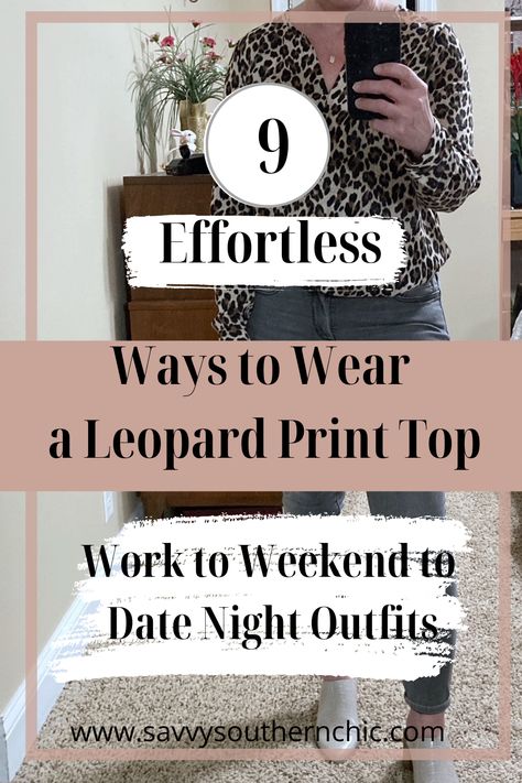 Yes, you can wear leopard print as part of your fashion over 40. Choose a classic modest cut blouse and wear it with jeans and with work wear. Here are nine ways to wear a leopard print top. Leopard Print Tops For Women, Cheetah Print Blouse Outfit, Leopard Button Down Shirt Outfit, Animal Print Top Outfit Ideas, Animal Print Blouse Outfit, Leopard Print Blouse Outfit, Leopard Print Shirt Outfit, Animal Print Top Outfit, Animal Print Shirt Outfit