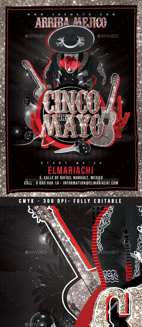 Cinco De Mayo Flyer Design Template PSD. Download here: https://graphicriver.net/item/cinco-de-mayo/21809027?ref=ksioks Carnival Celebration, Flyers Template, Mexican Independence Day, Mexican Independence, College Party, Mexican Theme, Caribbean Carnival, Party Flyer Template, Flyer Design Layout