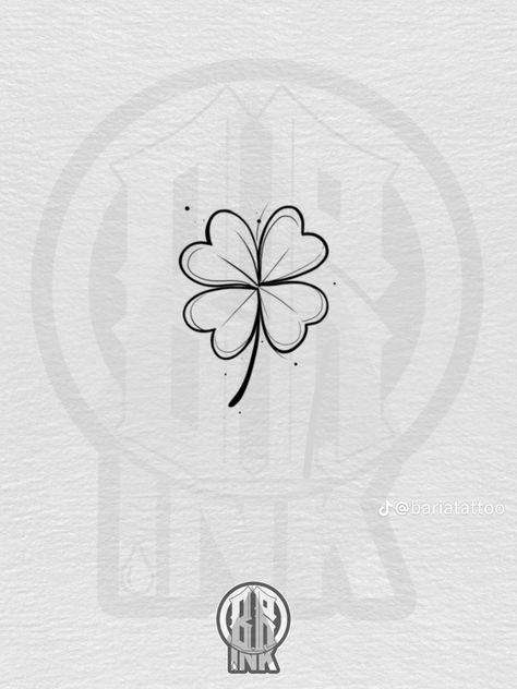 Spartan Women, Four Leaf Clover Tattoo, La Tattoo, Tattoo Practice, Clover Tattoos, Black And White Style, Four Leaf, Four Leaf Clover, Heart Shapes