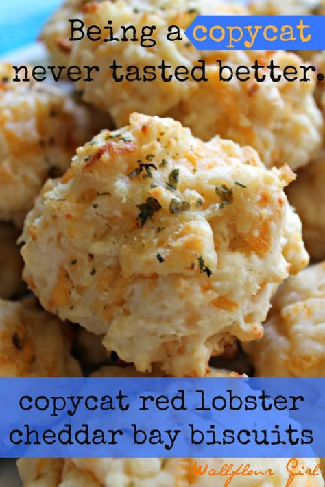 Copycat Red Lobster Cheddar Bay Biscuits Red Lobster Cheddar Biscuits, Copycat Red Lobster, Lobster Biscuits, Red Lobster Cheddar Bay Biscuits, Red Lobster Biscuits, Buttermilk Biscuits Recipe, Cheddar Bay Biscuits, Diy Easy Recipes, Cheddar Biscuits