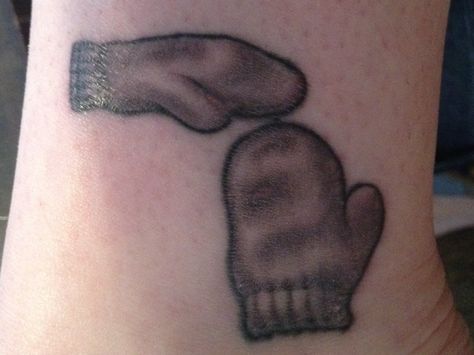 Mitten Tattoos, Michigan Mitten, Print Tattoos, Paw Print Tattoo, Paw Print, Body Art, Michigan, Graphic Design, Fine Art