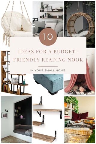 10 Budget-Friendly Ideas for Creating a Reading Nook in Your Small Home - [The Copper Elm]] Living Room Book Nook Ideas, Reading Nook Ideas Living Room, Ideas For A Reading Corner, Cheap Reading Nook, Reading Nook With Mirror, Simple Book Nook Ideas, Small Reading Nook Cozy Corner Living Room, Small Reading Area In Bedroom, Renter Friendly Reading Nook