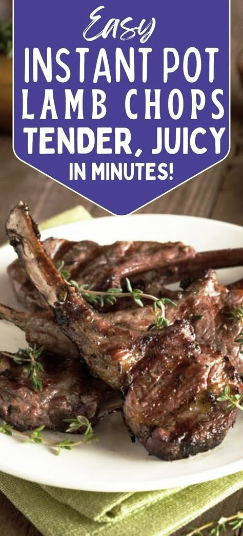 Making tender, juicy lamb chops has never been easier than with this Instant Pot Lamb Chops recipe. Pressure cooking lamb chops allows them to become super tender and juicy, locking in the flavor. Pair it with your favorite side dishes for Christmas, Thanksgiving, Easter, or any time of the year! Easy Lamb Chop Recipes, Pressure Cooker Lamb, Lamb Loin Chop Recipes, Side Dishes For Christmas, Creative Breakfast Ideas, Cooking Lamb Chops, Lamb Roast Recipe, Cooking Lamb, Dishes For Christmas