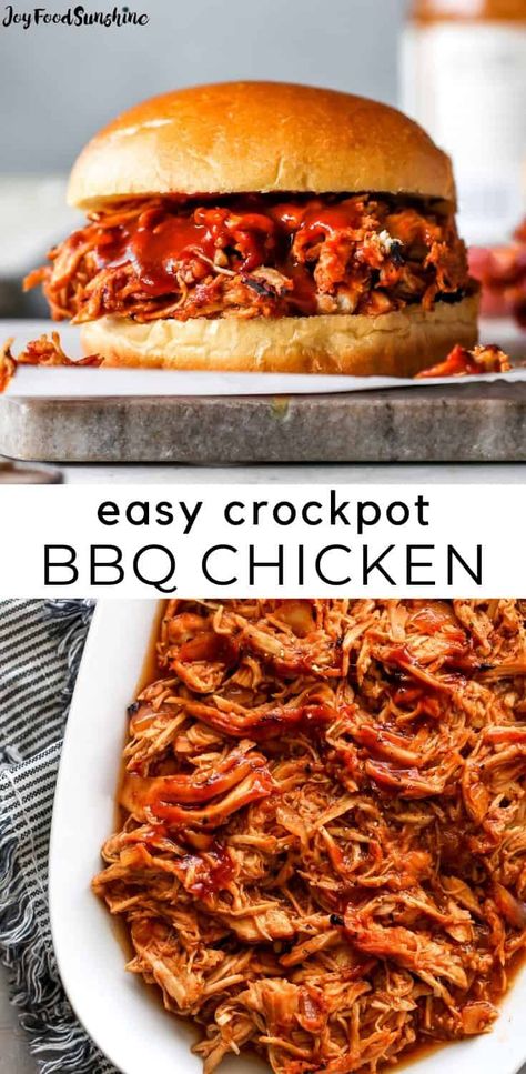 Easy Crockpot Bbq Chicken, Bbq Branding, Bbq Chicken Sandwiches, Crockpot Bbq Chicken, Bbq Chicken Recipe, Easy Bbq Chicken, Barbecue Chicken Recipe, Sandwich Salad, Bbq Chicken Sandwich