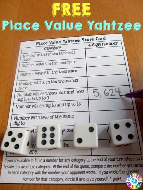 This is such a fun game to help students practice place value. Comes with 4 different levels of play! Place Value Game, Place Value Games, Math Place Value, Fifth Grade Math, Math Number Sense, Fourth Grade Math, Math Intervention, Math Instruction, Math Methods