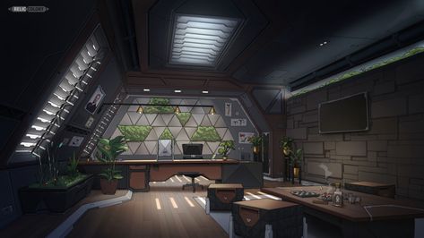 Sci-fi Office, Cyberpunk Office Interior, Sci Fi Environment Interiors, Cyberpunk Office, Sci Fi Office, Scifi Interior, Ceo Office, Sci Fi Environment, Interior Design Photography