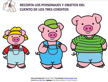 Escuela infantil castillo de Blanca: LOS TRES CERDITOS: PICTOGRAMAS Three Little Pigs, Little Pigs, Pigs, Baby Shower, Comics