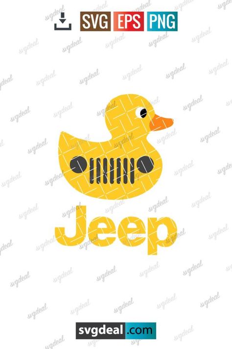 Jeep Duck Svg Jeep Duck Bucket, Jeep Duck Svg, Jeep Crafts, Duck Duck Jeep, Cricut Quotes, Duck Silhouette, Cricut Explore Air Projects, Jeep Stickers, Jeep Shirts