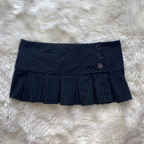 y2k pinstripe micro mini skirt🖤 oh my god, i’m... - Depop Pinstripe Skirt Outfit, Pixie Rebels, Pinstripe Mini Skirt, Rock And Republic Jeans, I Have Two Sides, Micro Skirts, Pinstripe Skirt, Marant Shoes, Isabel Marant Shoes