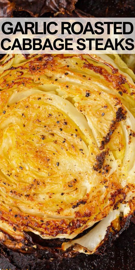 Enjoy a quick and healthy meal with these Garlic Roasted Cabbage Steaks, requiring only 5 minutes of prep and full of flavor. Keto Roasted Cabbage Steaks, Garlic Cabbage Steaks In Oven, Cabbage Steaks On The Blackstone, Cabbage Steaks On Blackstone Griddle, Cabbage Steaks Blackstone, Oven Cabbage Steaks, Pizza Cabbage Steaks, Grilled Cabbage Steaks On Grill, Cabbage Parmesan Steaks