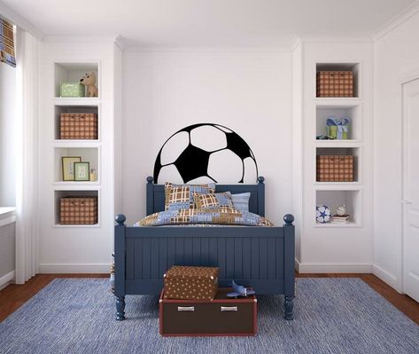 Headboard Wall Decal, Soccer Room Decor, Disney Bedroom, Football Bedroom, Wall Decor Vinyl, Soccer Room, Personalized Wall Decals, Football Rooms, Sports Wall Decals