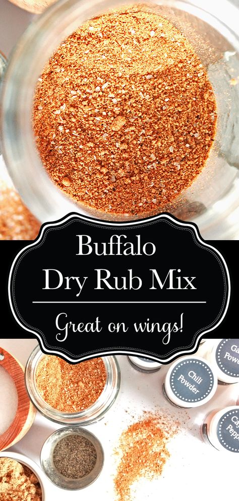 Buffalo Dry Rub Recipe, Buffalo Seasoning Recipe, Buffalo Dry Rub, Dry Rub For Chicken Wings, Rub For Chicken Wings, Buffalo Seasoning, Rub For Chicken, Chicken Rub Recipes, Chicken Wing Seasoning