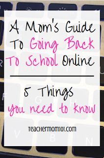 A Mom's Guide to Online College - Teacher Mom 101 #onlinecollegeschool College Mom, Types Of Education, Importance Of Time Management, Going Back To College, College Courses, Online Degree, Online University, Teacher Mom, Online Student