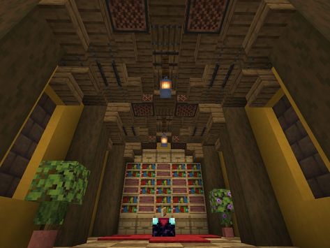 Minecraft Ceiling, Minecraft Details, Minecraft Living Room, Minecraft Blocks, Ceiling Details, Mc Ideas, Tell Me Why, Ceiling Detail, Minecraft Inspiration