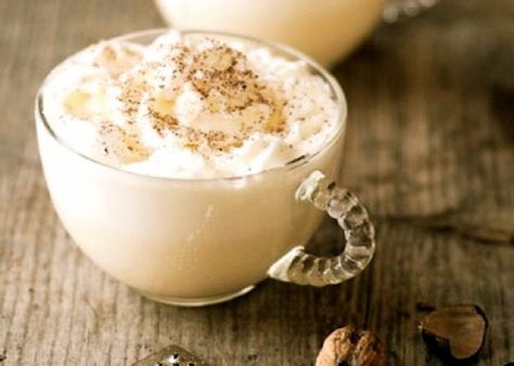 Instant Spiced Beverage Mix Eggnog Recipe Homemade, Homemade Eggnog, White Hot Chocolate, Eggnog Recipe, Milk Shakes, White Coffee, High Tea, Christmas Treats, Vanilla Bean