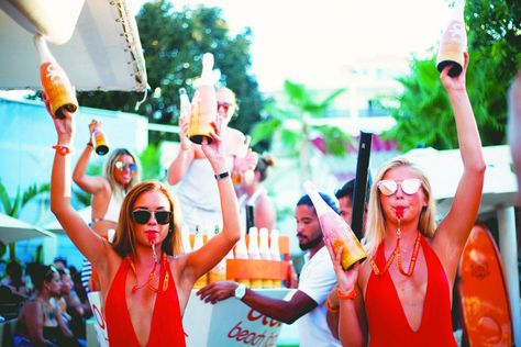 The best pool parties in Ibiza this summer | International | Travel | Luxury London Beach Dance Party, Beach Dance, Beach Pool Party, Ibiza Travel, Brunch Club, Dance Pop, Pool Party Outfits, Nikki Beach, Blue Marlin