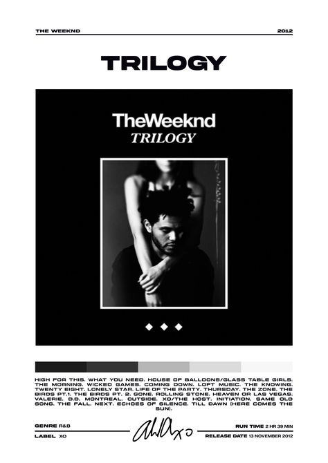 The Weeknd Weeknd Trilogy Poster, Trilogy Poster, Weeknd Trilogy, The Weeknd Trilogy, Weeknd Poster, The Weeknd Poster, Minimalist Music, House Of Balloons, Film Posters Minimalist