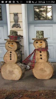 Noel Diy, Snowman Crafts, Christmas Decorations Rustic, Noel Christmas, Christmas Wood, Homemade Christmas, Christmas Deco, Xmas Crafts, Outdoor Christmas Decorations