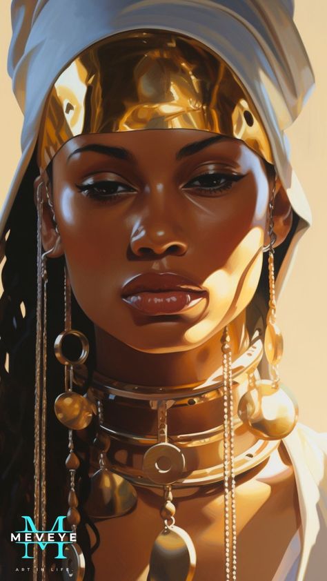 Afrofuturism Art, Black Woman Artwork, Black Comics, Black Art Painting, Art Of Beauty, African Queen, Sketch Inspiration, Afro Art, African Beauty