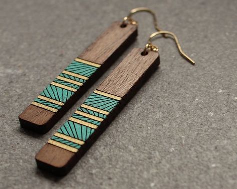 The 25+ best ideas about Wooden Jewelry on Pinterest | Wooden ... Wooden Jewelery, Homemade Necklaces, Wood Jewelery, Bijoux Fil Aluminium, Teal Earrings, Laser Cut Jewelry, Terracotta Jewellery, Painted Earrings, Earrings Inspiration