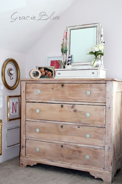 Antique Pine Dresser {the reveal} Pine Furniture Makeover, Antique Pine Dresser, Raw Wood Furniture, Stripping Furniture, Pine Dresser, Happy Friday Friends, Blue Antique, Pine Furniture, Casa Vintage