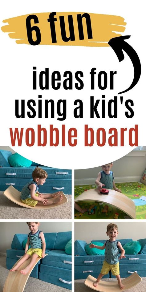 Kids Balance Board, Diy Kids Playground, Wobble Board, Sensory Games, Sensory Diet, Summer Fun For Kids, Easy Toddler, Board For Kids, Toddler Development