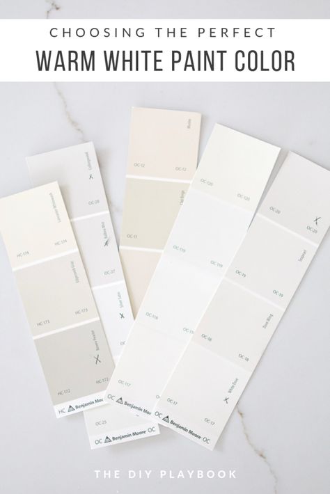 The best warm white paint colors --- Walls - Ballet White, Trim, Door, Windows....Simply White.  Benjamin Moore White Paint Colors For Walls, Warm White Paint Colors, Warm White Paint, Colors For Walls, Painting Trim White, White Paint Color, White Wall Paint, Romantic Bedroom Decor, Best White Paint