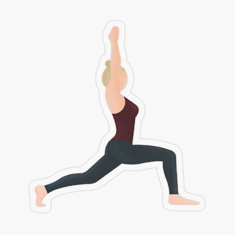 Get my art printed on awesome products. Support me at Redbubble #RBandME: https://www.redbubble.com/i/sticker/Yoga--by-kmsnyder/46306095.O9UDB?asc=u Pilates Stickers, Sport Stickers, Pilates Logo, Yoga Stickers, Yoga Illustration, Yoga Pictures, Yoga Design, Yoga Art, Collage Template