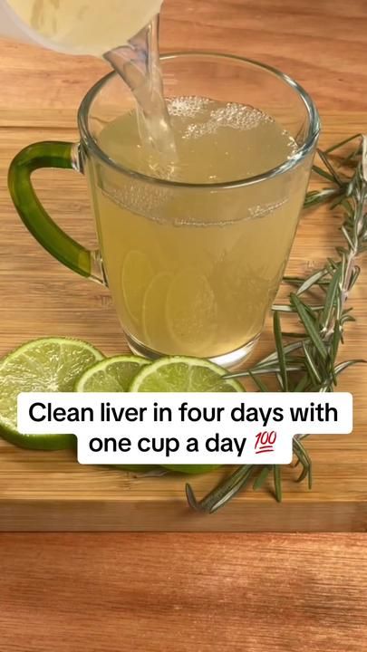 Liver Cleanse Recipe, Healing Teas, Clean Liver, Clean Your Liver, Recipes Tiktok, Liver Recipes, Lime Water, Healing Tea, Healthy Herbs