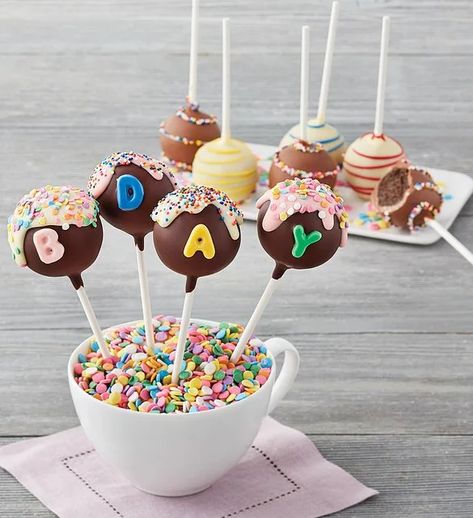 21st Birthday Cake Pops, Dipped Chocolate Treats, Cakepops Ideas Birthday, Dodgeball Party, Pastries Ideas, Cake Pop Boxes, Perfect Cake Pops, Sweets Ideas, Chocolate Letters